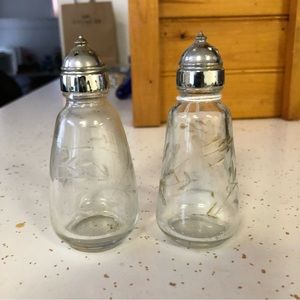 Princess House Clear Glass Salt and Pepper Shaker Set